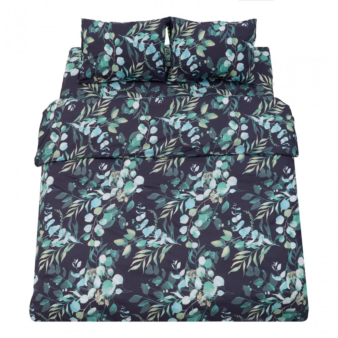 VANORA Set de pat king size bumbac, 92 gsm,Jade, VN-KGBED92-JDE