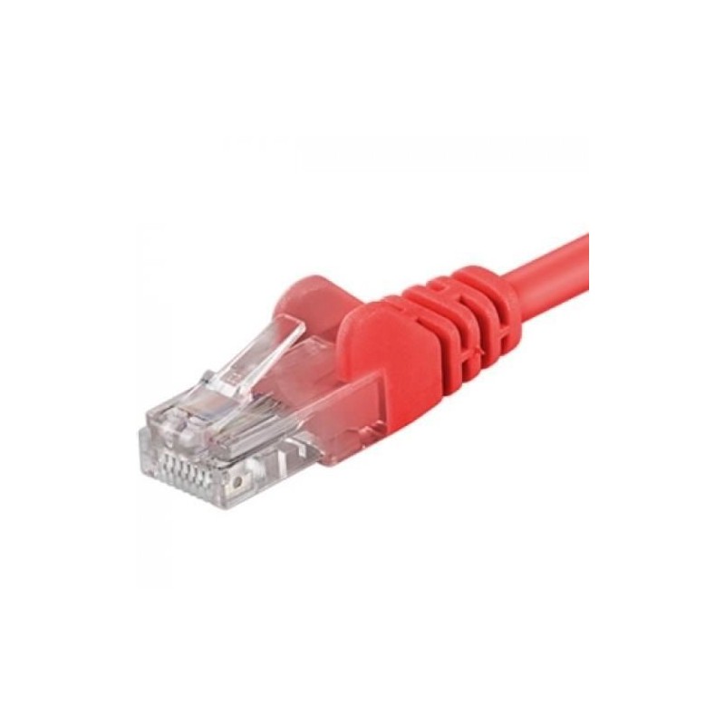 PremiumCord Patchcord UTP RJ45-RJ45 Cat.5e 1m, rosu, UTP-5E-1-R