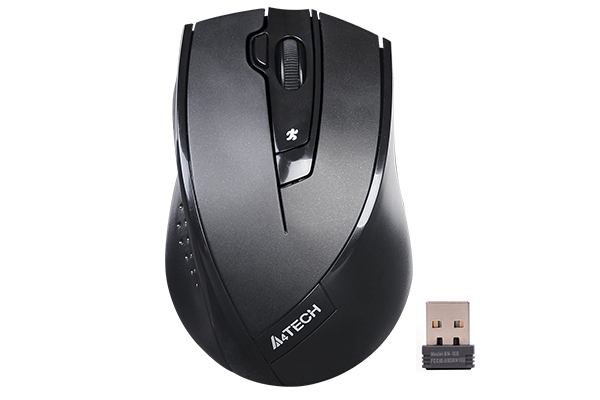 A4Tech MOUSE, PC sau NB, wireless, 2.4GHz, optic, 2000 dpi, butoane/scroll 5/1, buton, G9-730FX-BK