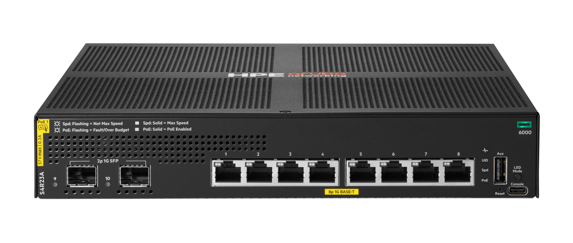 HP NET SWITCH 8PORT 1000M/CX 6000 ARUBA BY HPE, S4R23A