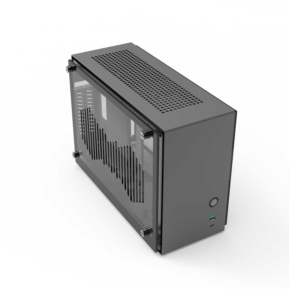 Zalman CARCASA M2 mini, mini tower, gaming compatibil sursa SFX, SFX-L, suporta, M2 mini (Gray) - imagine 2