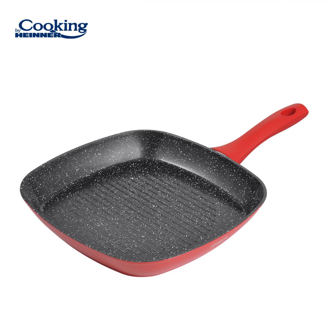 HEINNER TIGAIE GRILL ALUMINIU FORJAT 28x4CM, RED STONE, COOKING BY, HR-BET-ED28