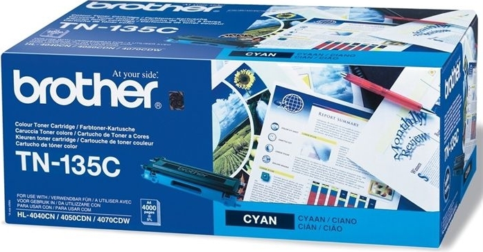 BROTHER Toner Original Cyan pentru MFC-9440|9450|9840|9040|HL-4070|4040|4050, 4K, TN135C