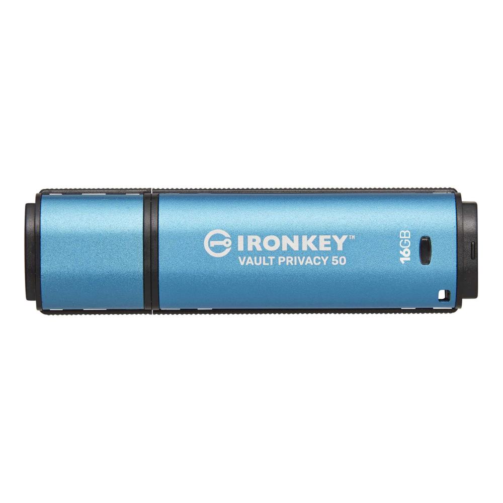 Kingston 16GB IronKey Vault Privacy 50 AES-256 Encrypted, FIPS 197, IKVP50/16GB