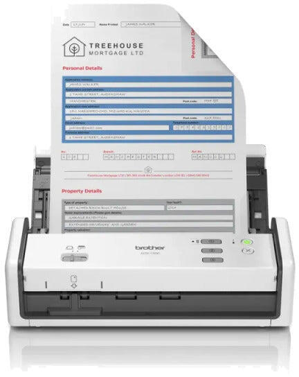 BROTHER Scanner Portabil Compact ADS-1300, A4, Viteza de scanare duplex: 30ppm/60ipm, ADS1300TC1