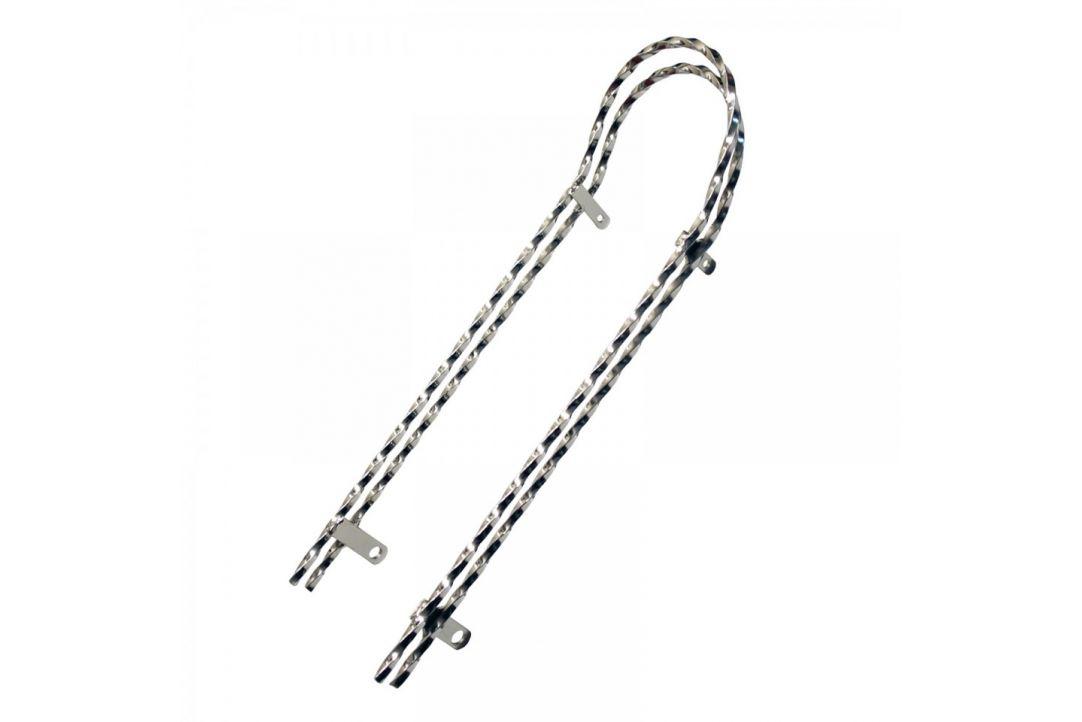 PEGAS Sissy bar suport sa, profil patrat torsionat, dublu,lungime 18 inch pentru roti, NX-CC24DTW-CP