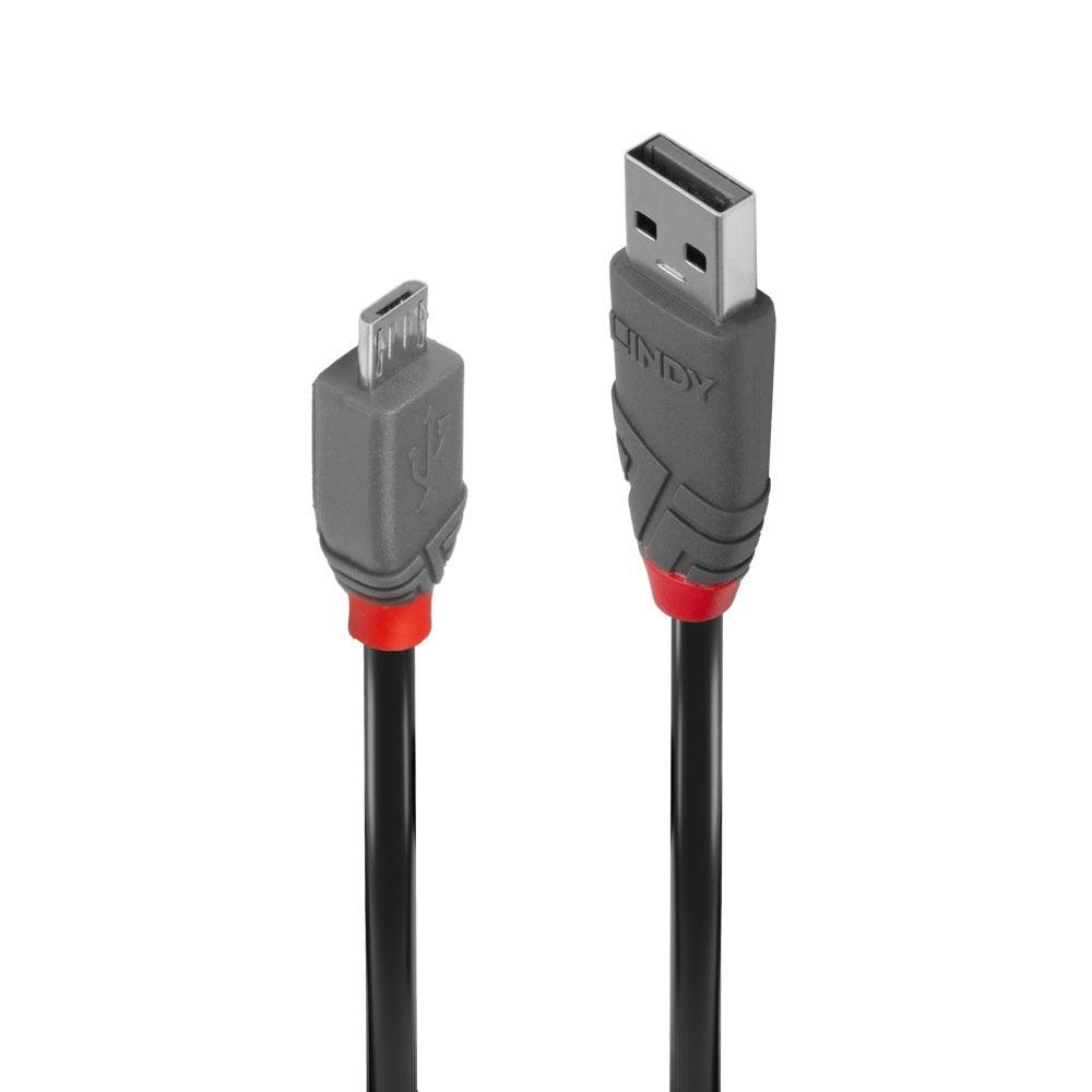 Lindy CABLU alimentare si date pt.smartphone Micro-USB (T) la USB 2.0 (T), 2 m, PVC, negru, LY-36733 - imagine 3