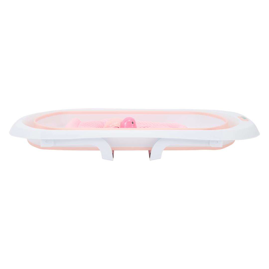 U-GROW Cadita pliabila cu reductor detasabil si termometru, roz, UGCRT-61PK - imagine 3