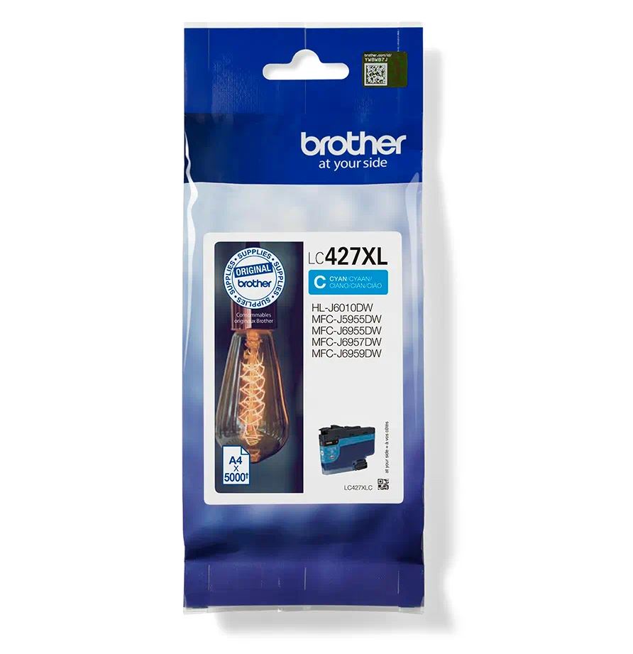 BROTHER Cartus Cerneala Original Cyan pentru MFC J5955|MFC J6955|MFC J6957, 5K, LC427XLC