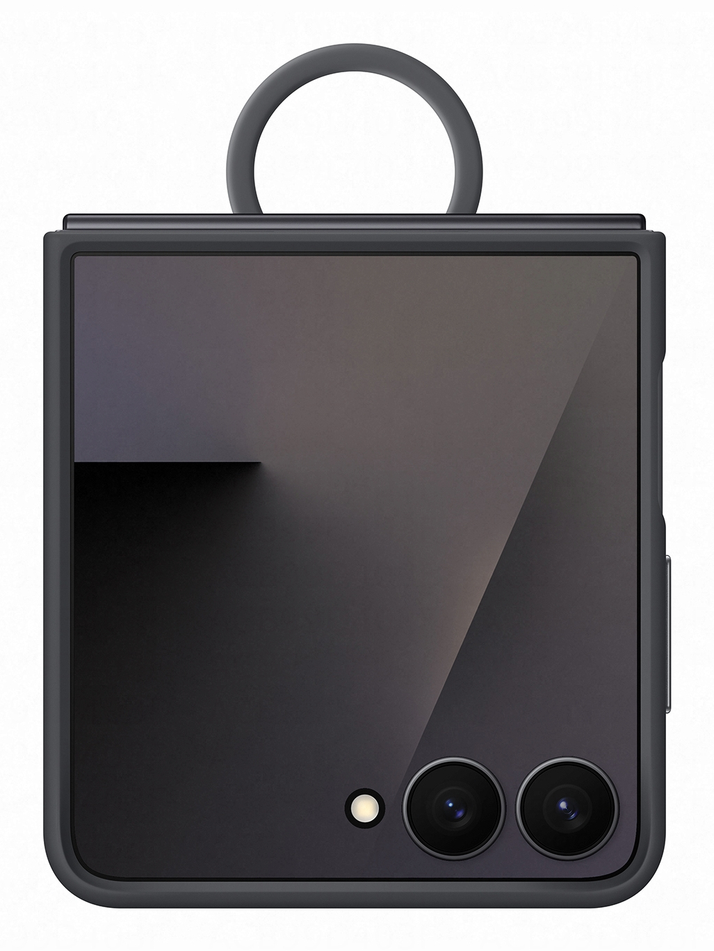 Samsung Husa Galaxy Z Flip 7 - Capac protectie spate Silicone Case cu inel, Negru, EF-PF766TBEGWW