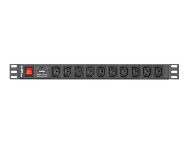 Lanberg Unitate alimentare PDU 19", 10 prize ng, PDU-10I-0200-IEC-BK - imagine 3