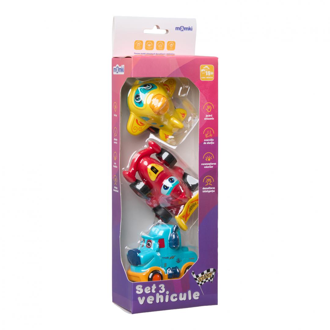 MomKi SET 3 VEHICULE ACTIONATE PRIN INERTIE, DIVERSE MODELE SI CULORI, MOMKI899-17E - imagine 15