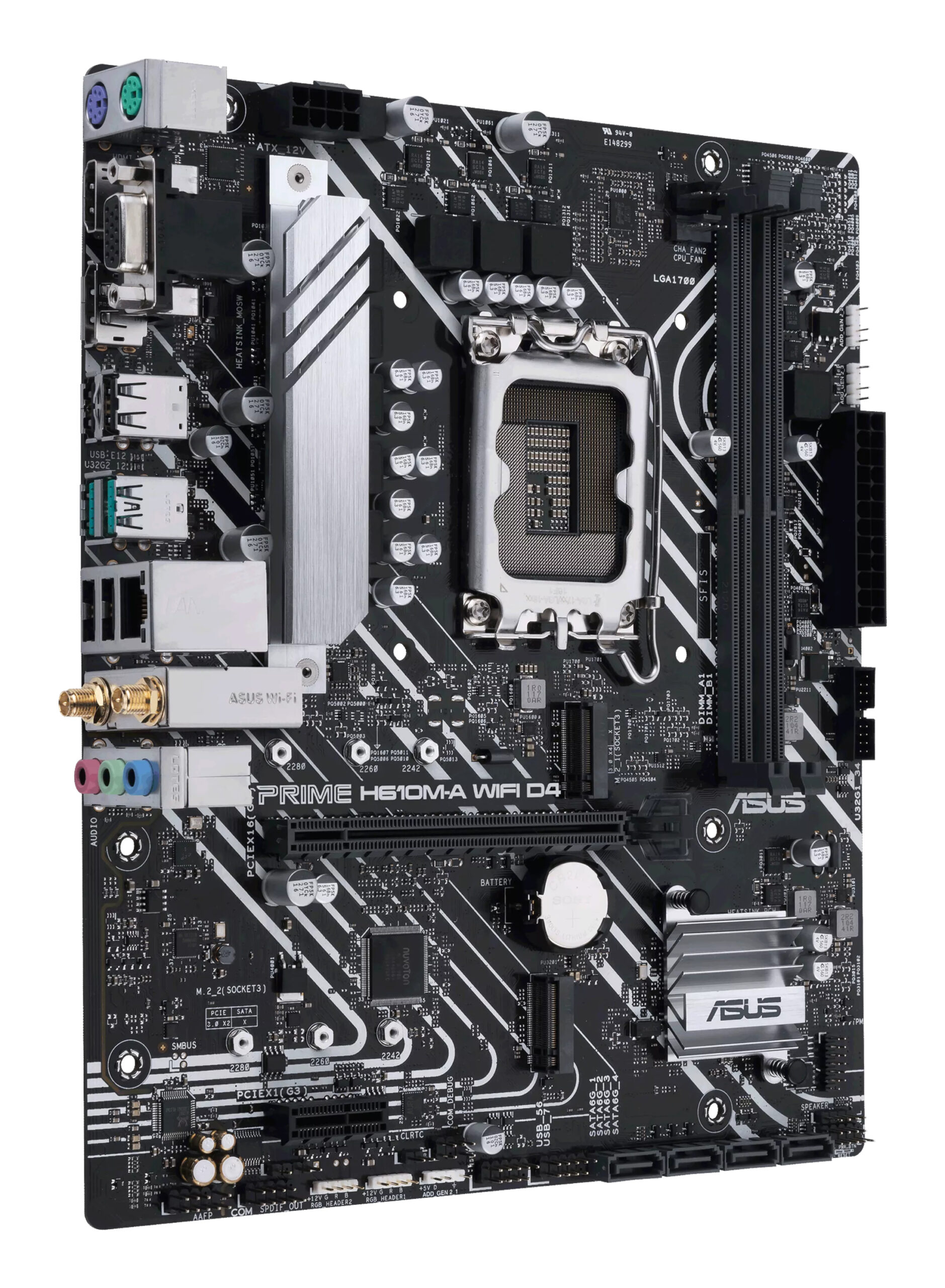 Asus Placa de baza MB Intel 1700 PRIME H610M-A WIFI D4, 90MB1C80-M0EAY1 - imagine 3