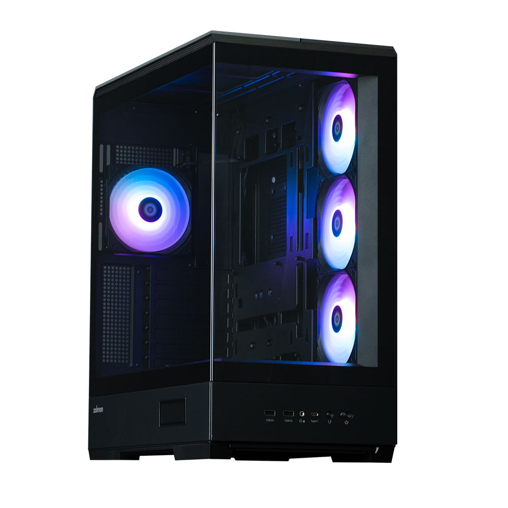 Zalman CARCASA P50 DS, middle tower, gaming, fara sursa, suporta 10xfan, 4xfan inclus, P50 DS Black