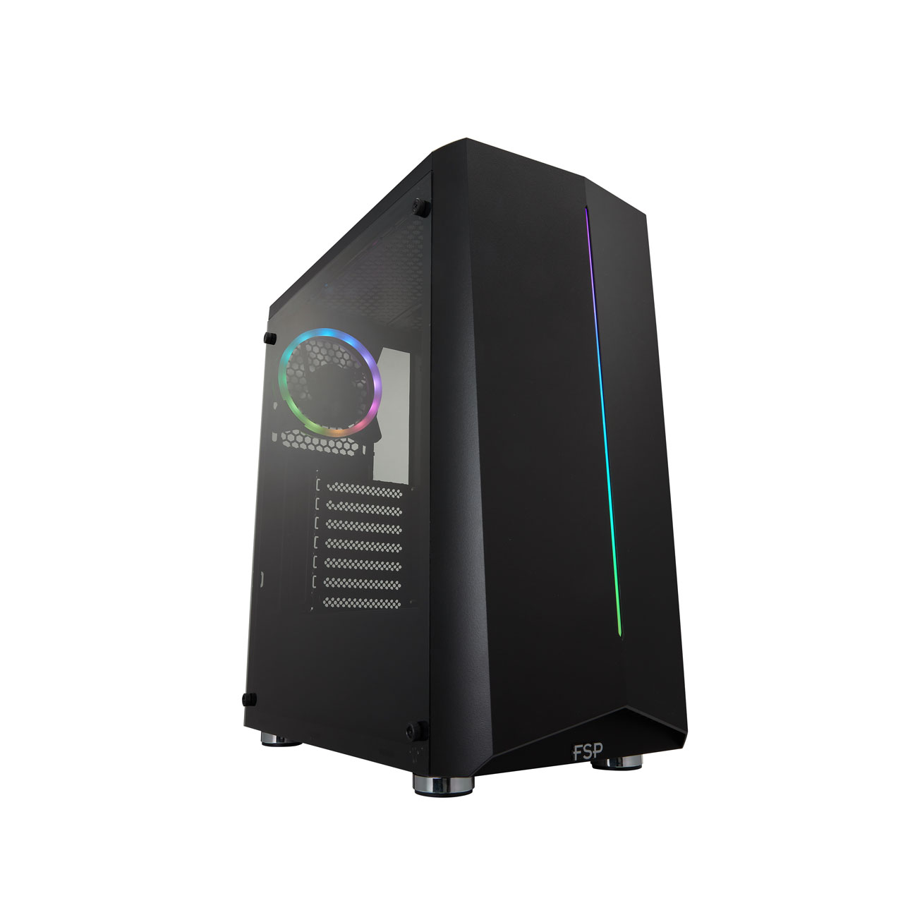 Fortron CARCASA Middle Tower, ATX, fara sursa, plexiglas transparent, fan x 1, USB 2.0 x 2, CMT151