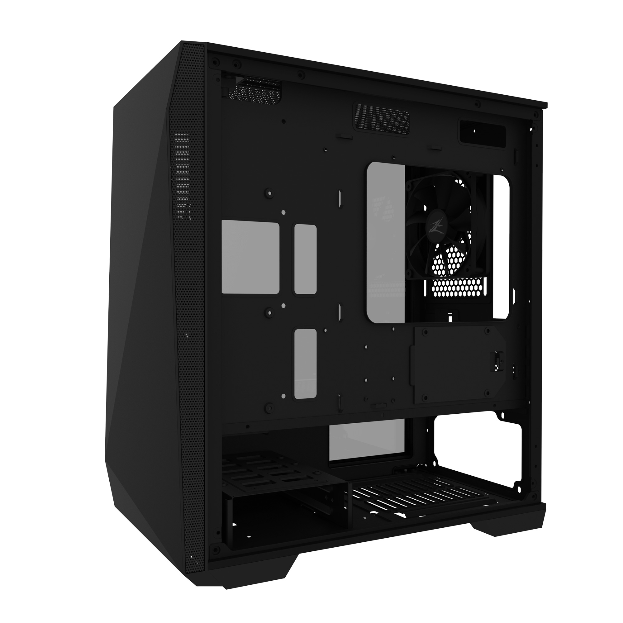 Zalman CARCASA Z1 Iceberg, middle tower, fara sursa, suporta 5xfan, 3xfan inclus, Z1 Iceberg Black - imagine 8