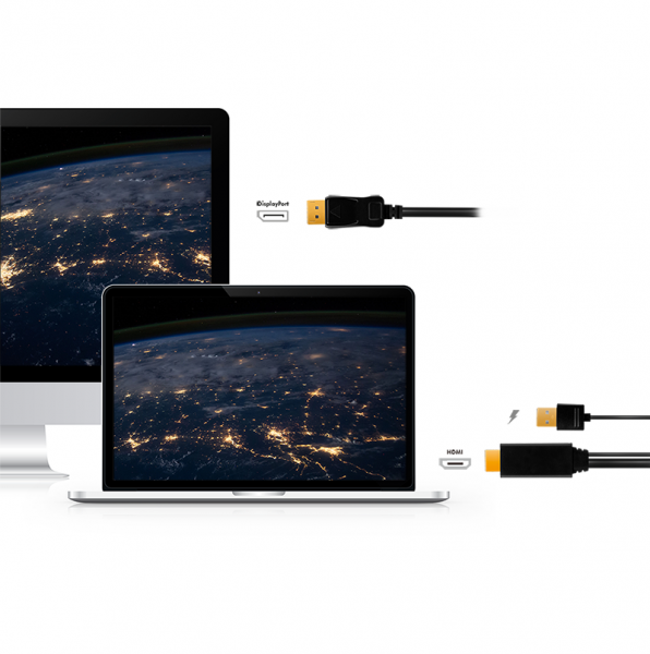 Logilink CABLU video, HDMI (T) 1.4 + USB (T) la DisplayPort (T) 1.2, 2m, conectori auriti, CH0091 - imagine 5