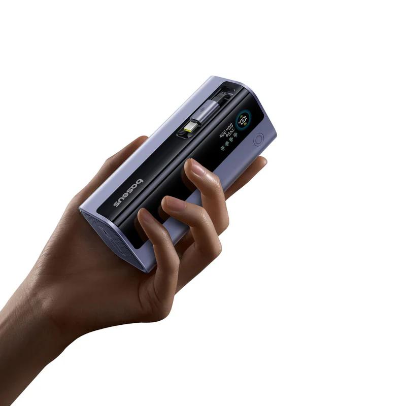 Baseus POWER BANK EnerGeek GR11, 20000mAh, 145W, 2 x USB Type-C, 1 x USB, cablu integrat, E0027B01 - imagine 4