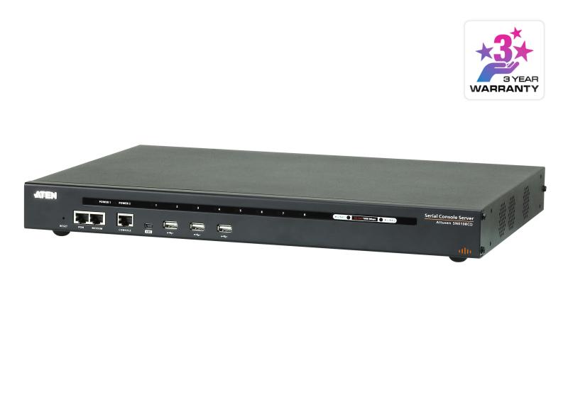 Aten 8-Port Serial Console Server W/Dual Pow, SN0108CO-AXA-G