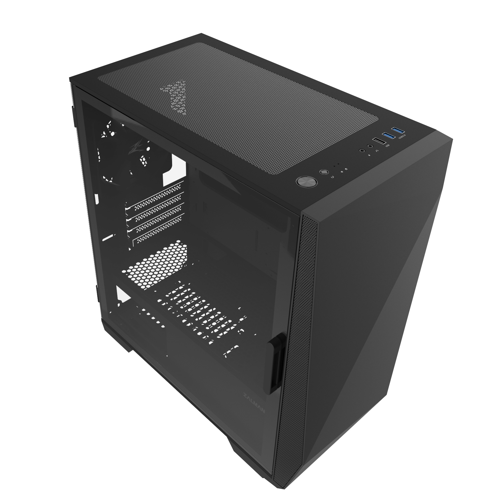 Zalman CARCASA Z1 Iceberg, middle tower, fara sursa, suporta 5xfan, 3xfan inclus, Z1 Iceberg Black - imagine 2