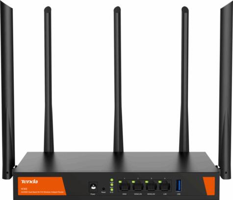 Tenda ROUTER, 802.11ax, AX3000 Dual Band, 1 x gigabit WAN, 3 x gigabit LAN, antene 5 externe, W30E