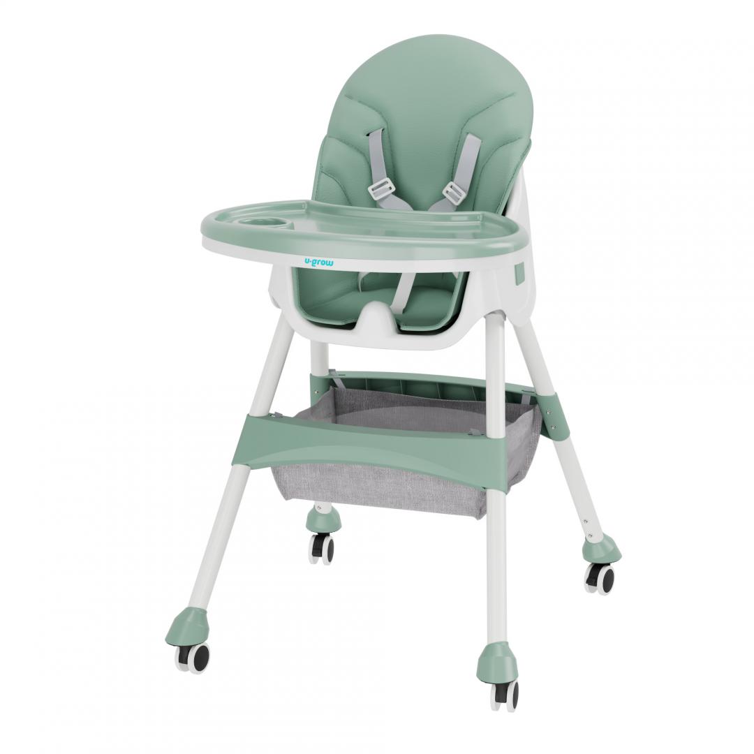 U-GROW Scaun de masa 2 in 1, pliabil, verde, UG-502-GRN