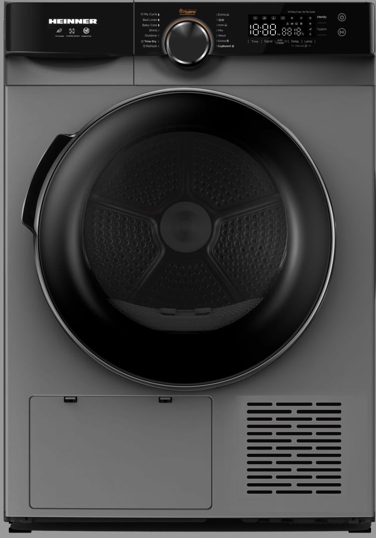 HEINNER Uscator de rufe, 8 kg, Clasa: D, Argintiu, HHPD-M8K3SA++