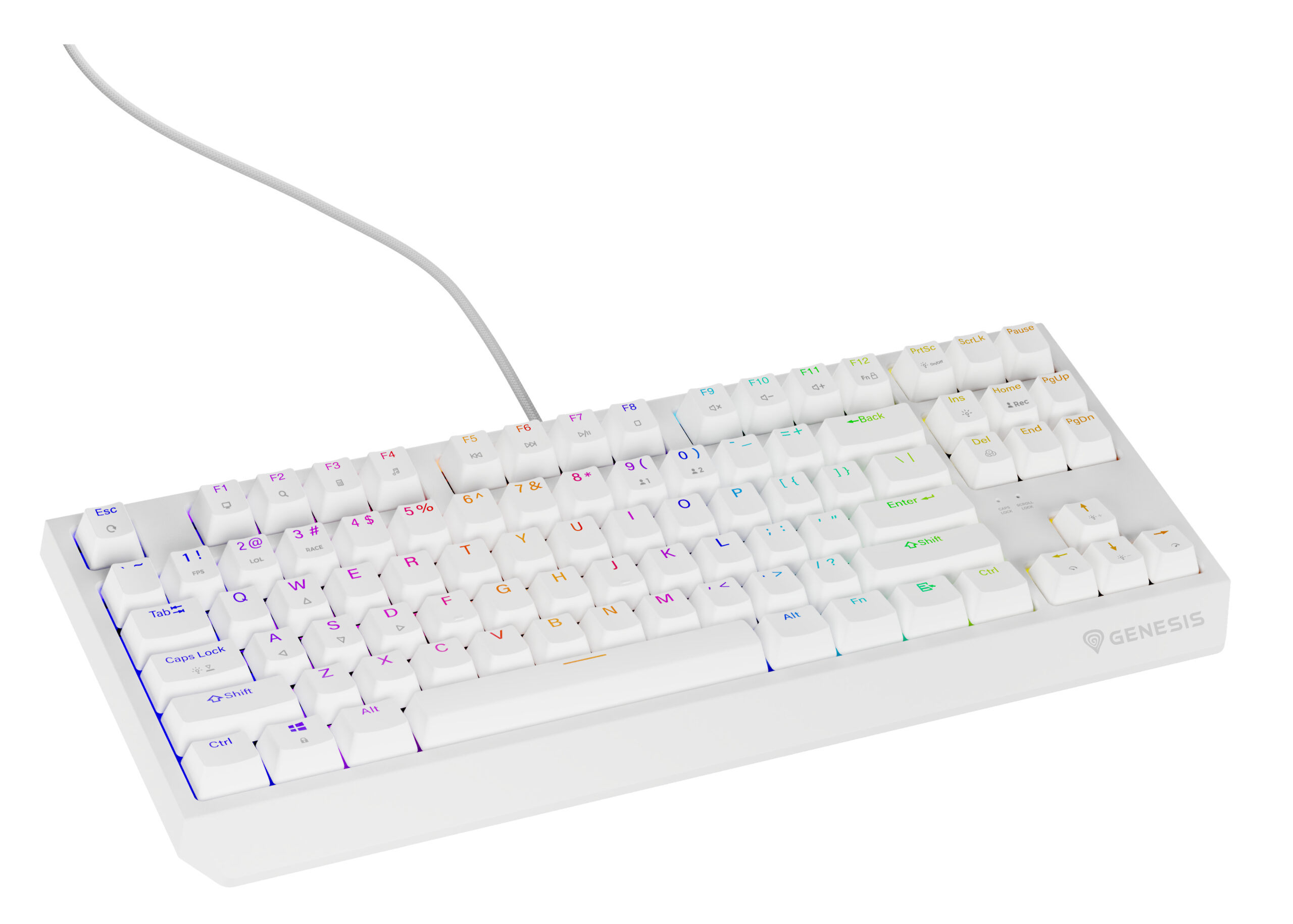 Genesis Tastatura Thor 230 TKL R alb, NKG-2078 - imagine 4