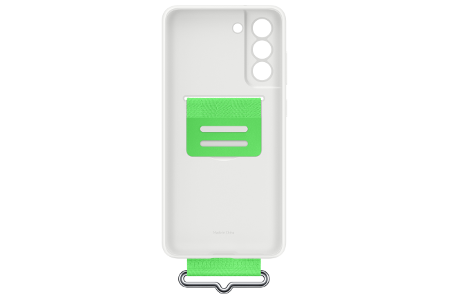 Samsung Galaxy S21 FE; Silicone Cover with Strap; White, EF-GG990TWEGWW