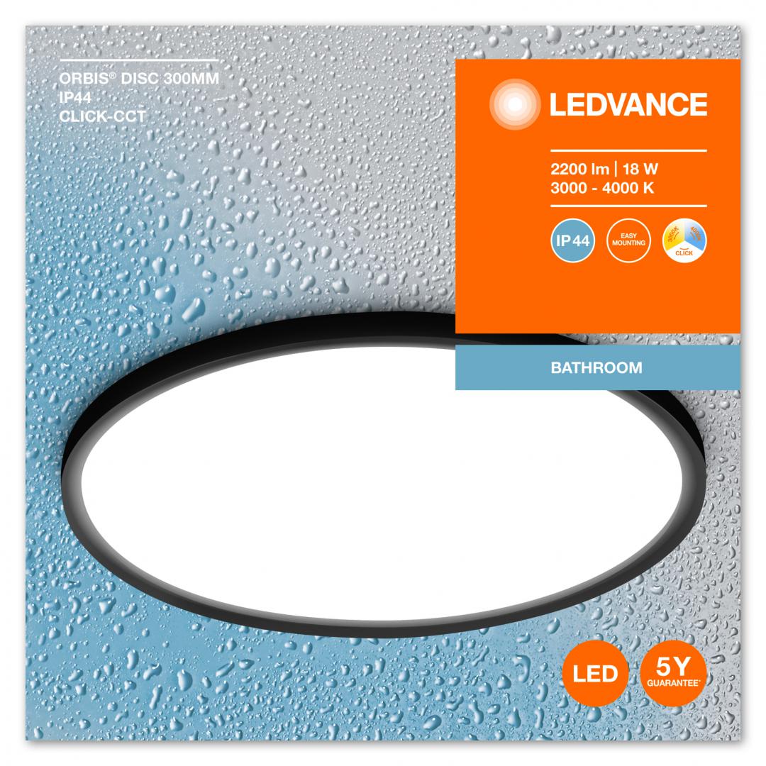 Osram ORBIS DISC 30CM 18W CLICKCCT IP44BKLEDV, 000004099854096112
