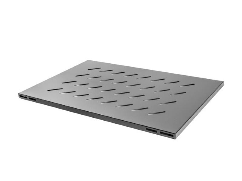 LANBERG Poliță fixă pentru rack deschis 19 800 mm, 1U / 480,5x580 mm, max. 120 kg, negru, AK-1015-B