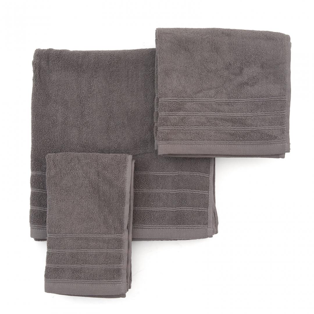 HEINNER Prosop de baie Soft Grey, bumbac 500 gr, 30x50 cm, HR-BHTWL50-GRY - imagine 3