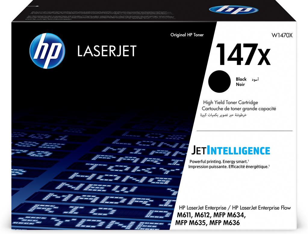 HP Toner Original Black, nr.147X pentru Enterprise Flow MFP M611|M612|M635|M636, 25.2K, W1470X