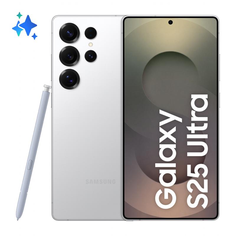Samsung Smartphone Galaxy S25 Ultra 512GB 12GB RAM 5G Dual SIM Titanium WhiteSilver, SM-S938BZSGEUE