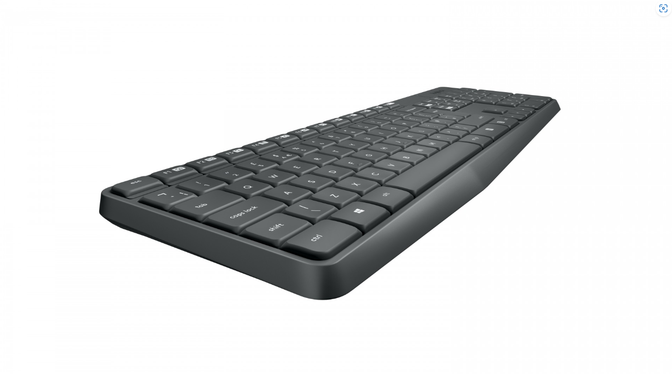 LOGITECH Kit wireless tastatura si mouse MK235, taste numerice, gri, 920-007931 - imagine 2