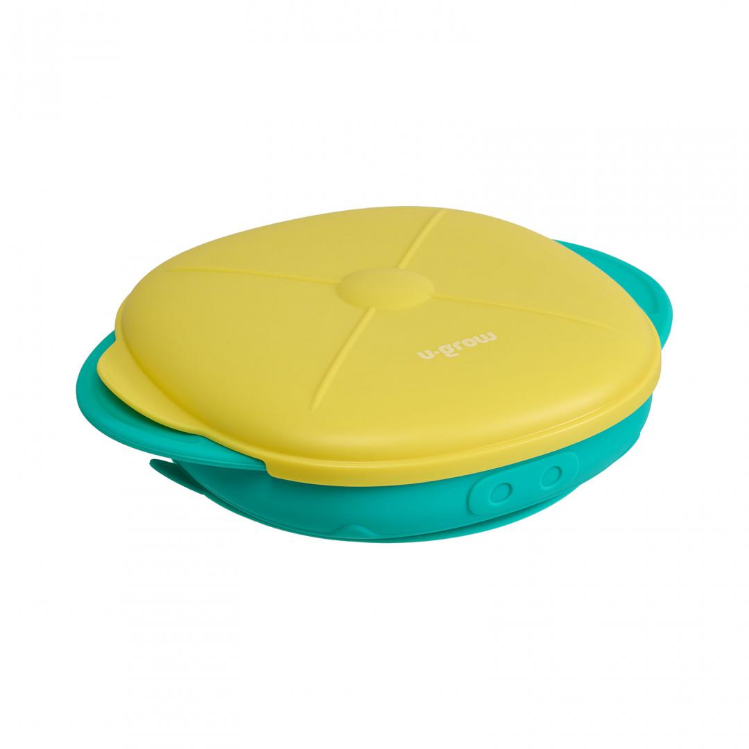 U-GROW Farfurie silicon cu capac, galbena, UG-239YE