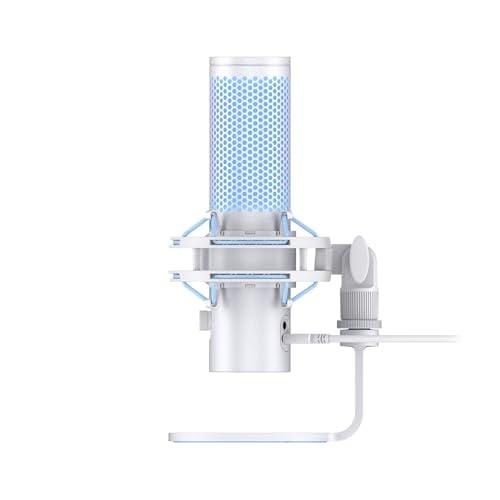HP Microfon HyperX QuadCast 2 Frost, tip Condenser, USB, LED backlight, noise reduction, AN1D9AA - imagine 4