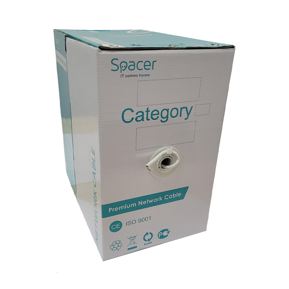 SPACER ROLA CABLU UTP Cat6, 305m, Cupru-Aluminu, Solid, AWG24, 0.51mm, 0.21mm2, SPLC-UCAT6-CCA-305