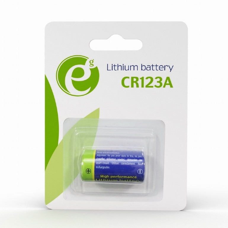 Gembird BATERIE CR123, 3V litiu, 1 buc., EG-BA-CR123-01