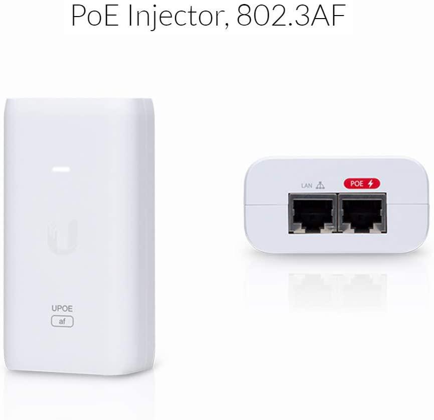 UBIQUITI POE External Injector, Output Voltage 48VDC @ 0.32A, Rated Voltage: 100-240VAC @, U-POE-AF