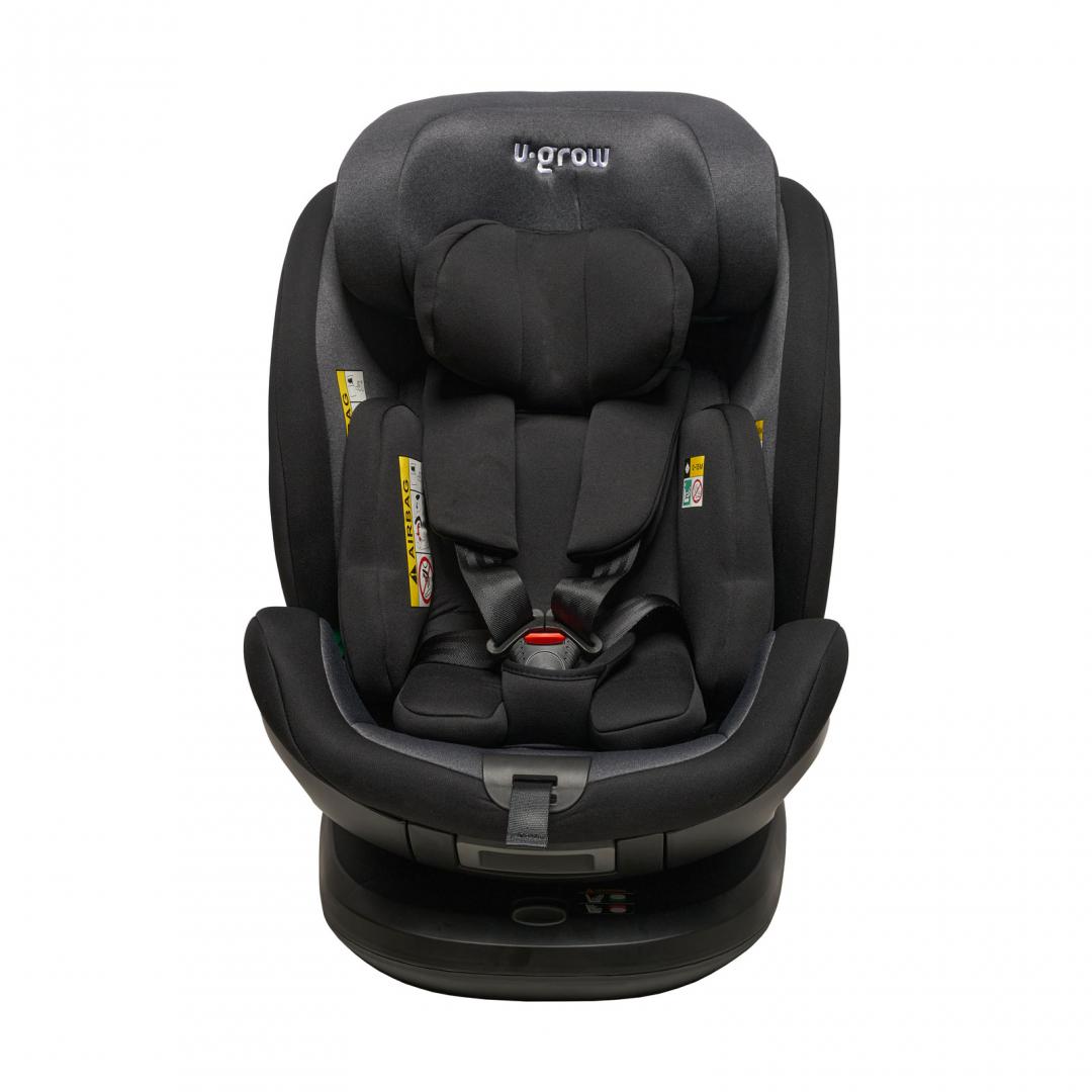 U-GROW Scaun auto rotativ 360 gr,isofix,Negru, UGHCS-09BK