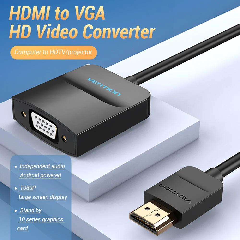 Vention Convertor video,HDMI(T) la VGA (M) 0.15m, rezolutie maxima 1080p la 60 Hz,conectori, 42154 - imagine 2