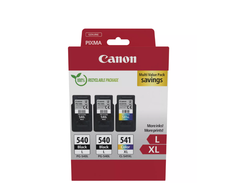 CANON Cartus PG-540L X2 /CL-541XL MULTIPACK, Black, Cyan, Magenta, Yellow, 5224B017AA