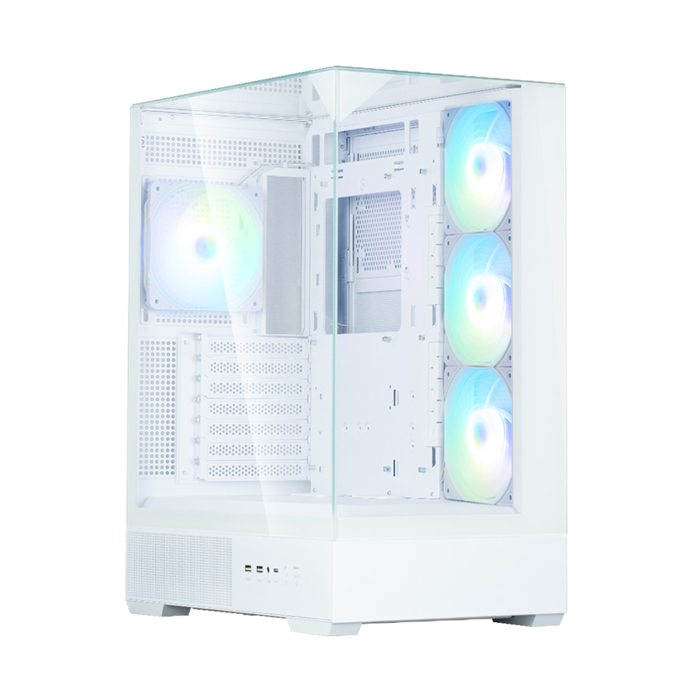 Zalman CARCASA P40 Prism Plus, middle tower, gaming, fara sursa, suporta 9xfan, P40 Prism Plus White