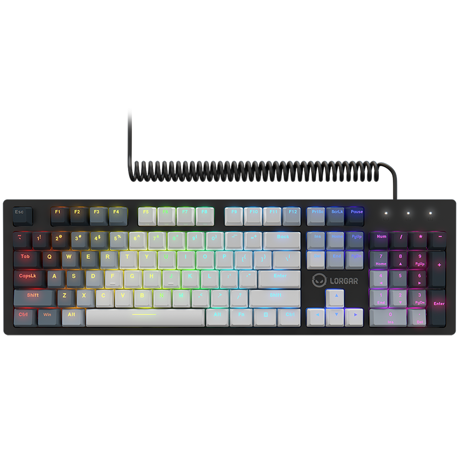 LORGAR Azar 514, Wired mechanical gaming keyboard, RGB backlight, keys number: 104, LRG-GK514W-US