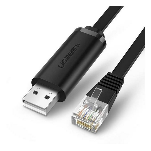 UGreen CABLU USB adaptor, "CM204" cablu consola USB 2.0 (T) la RJ-45(T), 3m, negru, 60813