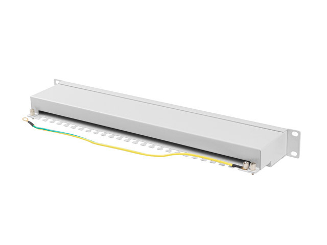 Lanberg Patch panel 24 porturi 1U Cat.6A FTP gri, PPSA-1024-S - imagine 3