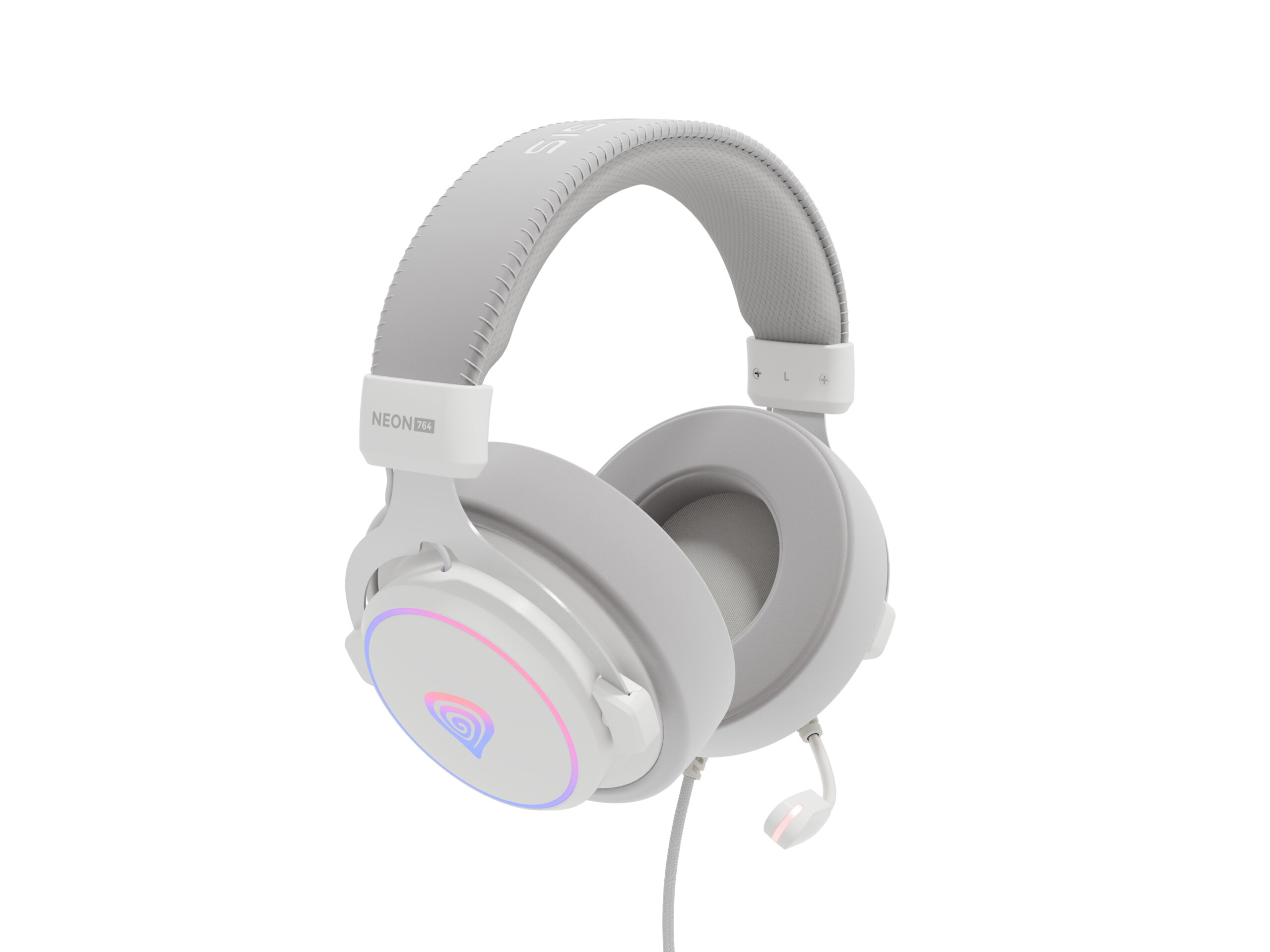 Genesis Casti cu fir Neon 764 alb, NSG-2170 - imagine 3