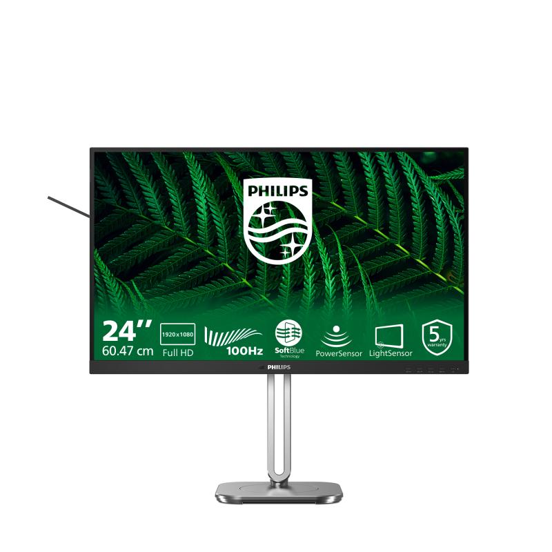 PHILIPS Monitor Consumer, 24", 1920 x 1080 pixeli, Anthracite, 24B2G5200/00