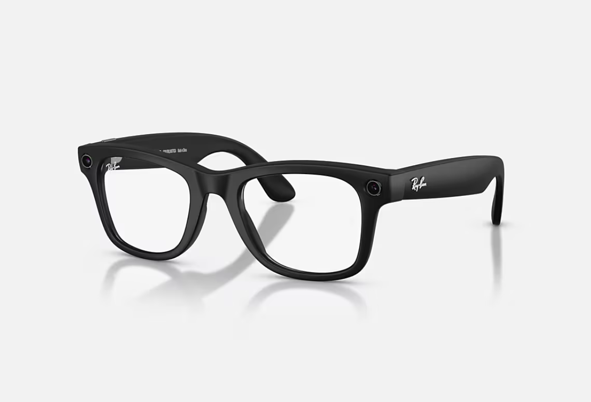 RAYBAN Ray-Ban Meta Wayfarer Gen 2 High Bridge FIT Matte Black Clear/Grey, RW4012 601S1Z 50-22